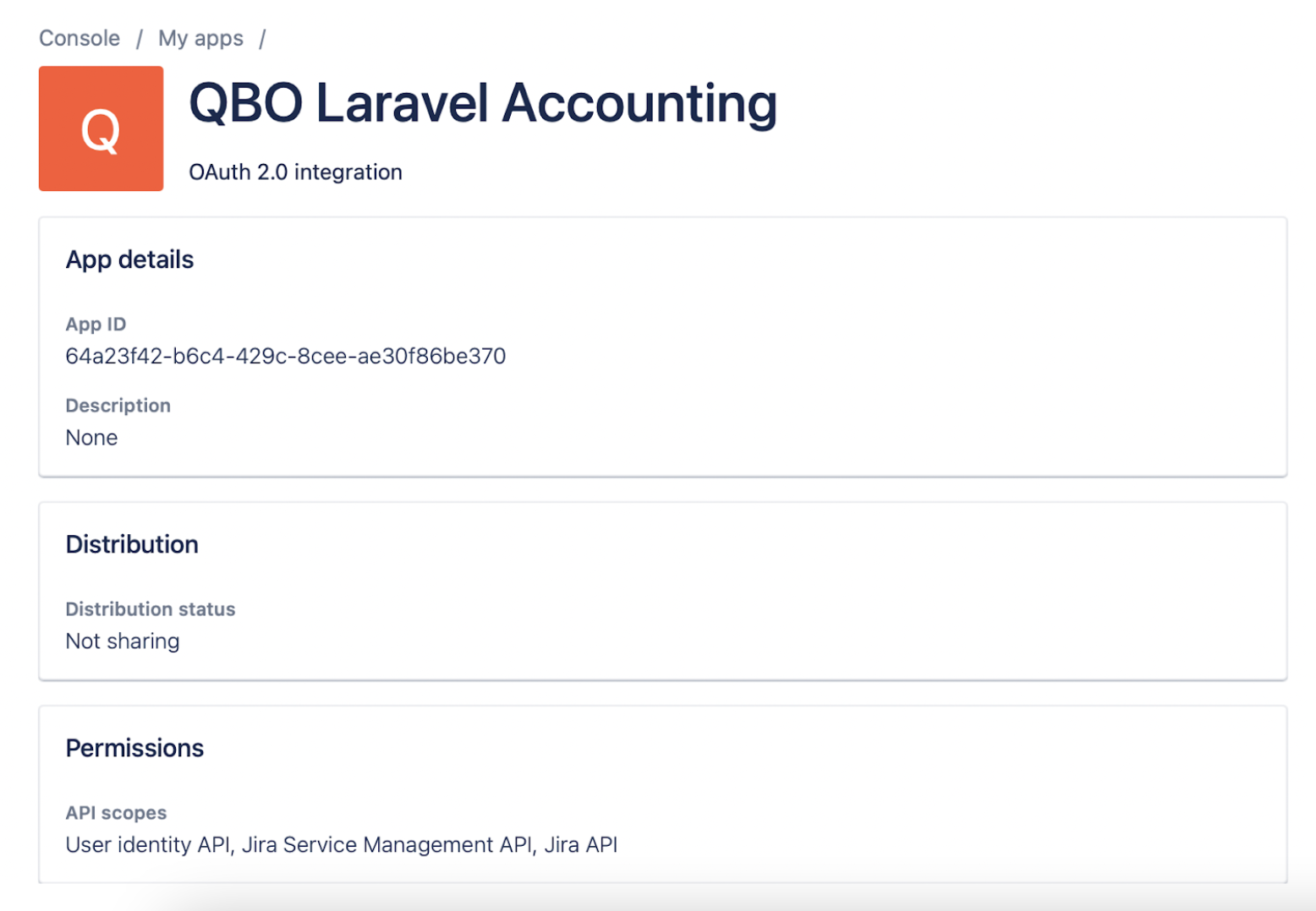 QBO Laravel accounting screenshot